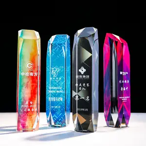 Full Color Printing Optical Crystal Glass Trophy MH-NJ0266