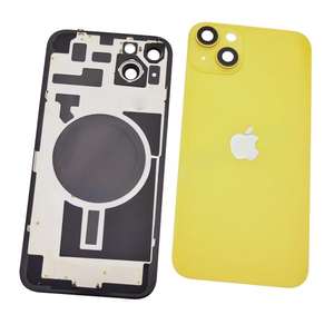 Cover Posteriore Gialla per iPhone 14 Plus con Supporto in Metallo Integrato e Protezione Lenti - Product Image 1