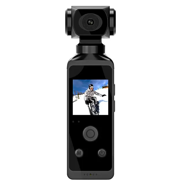 Portable Mini Pocket Action Sports Camera 4K 1.33\" Screen 270 Degree Rotation Wi-Fi Transmission Lightweight Waterproof