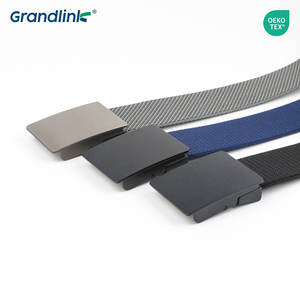 Yüksek kaliteli alaşım toka kemer Polyester dokuma streç kumaş kemer özel Logo açık ayarlanabilir naylon erkekler kanvas kemer - Product Image 3