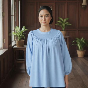 ชุดบุรอนบาจูคูรุง โมเดิร์น ลายดอกไม้ปัก ไม่ต้องรีด สำหรับงานรอมฎอน 2025 พร้อมส่ง แฟชั่นสำเร็จรูป KWC ปุกัล - Product Image 4