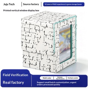 Étui à cartes personnalisé en cuir PU de haute qualité, 100 emplacements, avec couvercle à fenêtre transparente, organisateur <span class=keywords><strong>pour</strong></span> cartes de <span class=keywords><strong>jeux</strong></span> de société MTG TCG, OEM ODM - Product Image 4