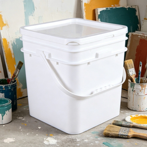 Seau carré en plastique de 8 litres pour peinture, seau polyvalent en PP pour revêtement, colle et produits chimiques - Product Image 5