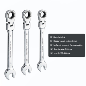 9pcs Ratchet Combo Wrench <strong>Set</strong> Flexible Head Open/<strong>Ring</strong> CRV <strong>Spanner</strong> <strong>Set</strong> with Storage Pouch - Product Image 5