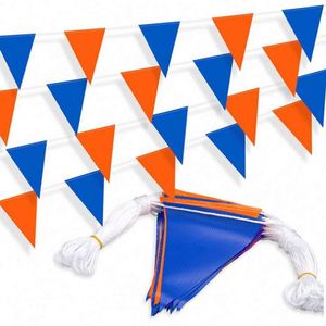 Roadway Triangular Traffic Control Safety String Barrier <b>Flags</b> Pennant Anti-Wrinkle PVC - Product Image 3