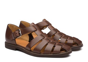 Productos en Tendencia 2025 Sandalias de Verano para Hombre Zapatos Planos de Cuero Transpirable Estilo <span class=keywords><strong>Casual</strong></span> para Caminar al Aire Libre - Product Image 5