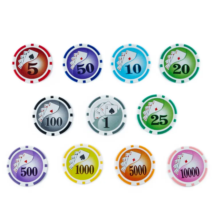 Custom Printed Card Board Game Counters Plastic Acrylic Poker Chip Token Jetton With Logo