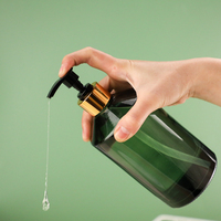 Flacon de lotion cosmétique givré de luxe 500 ml avec pompe, flacon vide en verre pour sérum de soin de la peau, conteneur de crème et de lotion