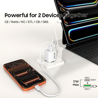 Cargador Rápido PD de 30w Tipo c CE ROHS KC FCC Adaptador de Cargador Universal para Teléfono Móvil Cargador de Pared Gan de 30W Usb c para iPhone Samsung