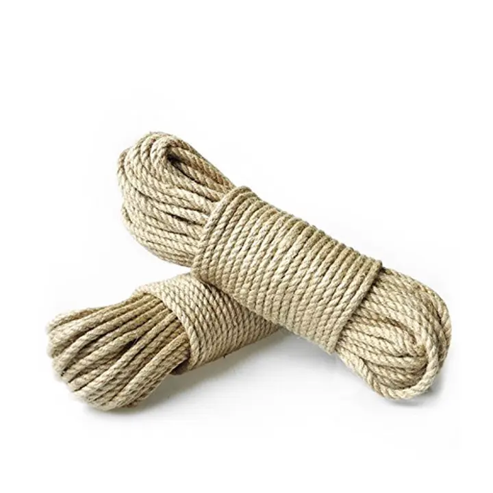 Best Price 8mm Sisal 3 Strands Twisted Rope Manila HEMP 100% Natural