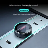 Kompatibel Tesla Model 3 versi baru kenop pemindah gigi stasiun Dok tombol kontrol pusat aksesori modifikasi Snap-On