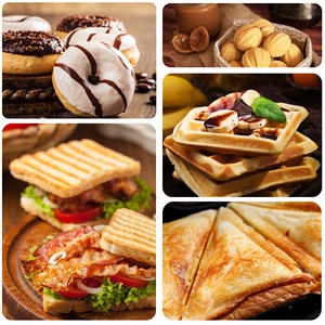 Sonifer SF-6143 nouvelles plaques détachables multifonctions antiadhésives de haute qualité pour la maison 5 en 1 <span class=keywords><strong>gaufrier</strong></span> électrique beignet - Product Image 4