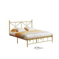 Lit en métal multifonctionnel moderne et simple à double cadre en fer, style chinois contemporain, pour chambre à coucher, location, gîte, appartement – Robuste