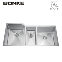 Évier de lavabo en acier inoxydable à double cuvette à montage par le haut avec égouttoir 70/30