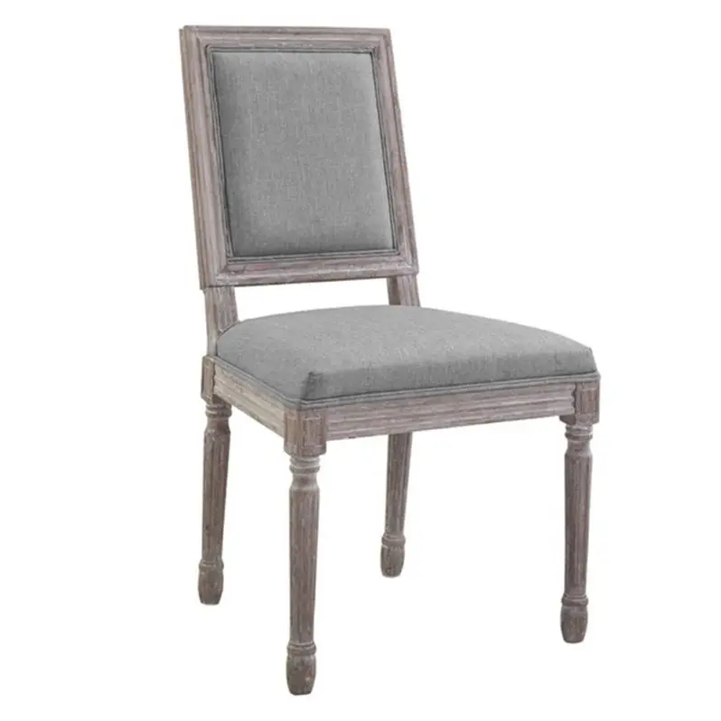 Upholstered Classic Style Vintage Wooden Silla Chairs Louis Indoor Banquet Dining Chair