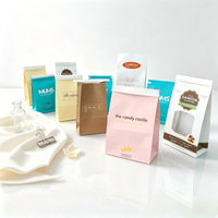 Pochettes en papier kraft blanc biodégradable et refermables, avec fermeture à lien métallique, doublure OPP, résistantes à la graisse, pour emballage alimentaire