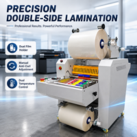 Machine à plastifier automatique double face BFT-390A 350 mm avec contrôle de température double, alimentation automatique et découpe automatique en rouleau