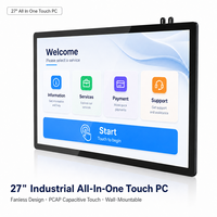 Ordinateur industriel tout-en-un à écran tactile capacitif de 27 pouces, kiosque en libre-service, système de point de vente pour la vente au détail, automatisation d'usine
