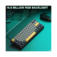 Teclado RGB personalizable Aula Win60 He Max con reinicio instantáneo de 8000Hz, formato compacto y construcción duradera para Valorant y CS2