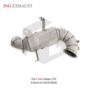 Downpipe <span class=keywords><strong>di</strong></span> <span class=keywords><strong>Scarico</strong></span> ad Alto Flusso in Acciaio Inox ING per Lotus Emira 2.0T con Scudo Termico, Parti per Tuning Auto - Product Image 2
