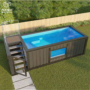 <span class=keywords><strong>Piscine</strong></span> hors sol en acier de 20 pieds (5 mm) avec escalier, banc et terrasse en WPC - Product Image 5