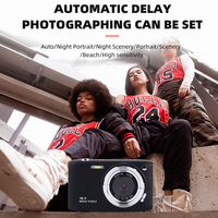 Appareil photo numérique 58MP 4K avec zoom numérique 8X, capteur CMOS, appareil photo compact, écran de 2,88 pouces, détection de visage pour les voyages et le vlogging