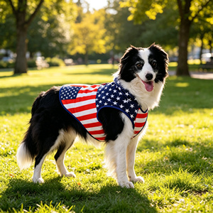 Yilin Pet Gilet pour chien rayé léger de haute qualité en flanelle douce pour l'hiver, les fêtes et les promenades quotidiennes, haut pour chiot - Product Image 1