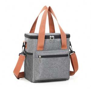 Sac à déjeuner isotherme double couche durable personnalisé, doublure thermique anti-fuite et bandoulière, sac à déjeuner bento, sac isotherme - Product Image 1