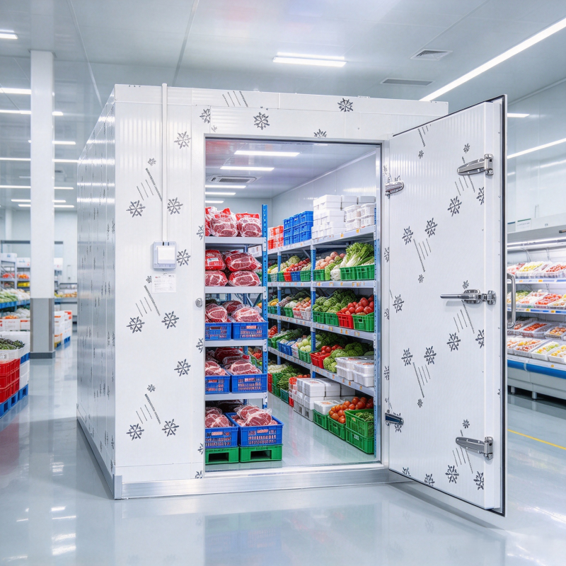 Walk In Refriderators PU Sandwich Panel Walk in Freezer Room Commercial Cold Storage Mobile ...