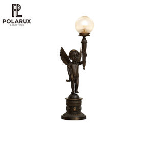 Lámpara de Mesa Estilo Francés Retro Vintage para Sala de Estar o Dormitorio, de Latón y Vidrio, Alta Calidad, Nuevo Diseño Único y Estable, Lámpara de Mesa <span class=keywords><strong>Auguste</strong></span> Moreau - Product Image 1