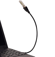 Mini lampe LED USB flexible à col de cygne, abat-jour détachable, 4 couleurs LED, lumière pour PC en stock