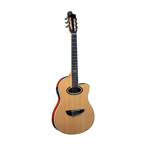 EKO GUITARS - NXT NYLON N100CE NATURAL, guitarra clásica de cuerpo delgado electrificada de alta calidad, tapa de abeto, parte posterior de caoba - Product Image 1