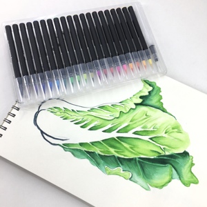 Stylo <span class=keywords><strong>marqueur</strong></span> à pointe de pinceau permanent aquarelle à encre <span class=keywords><strong>indélébile</strong></span> professionnelle - Product Image 1