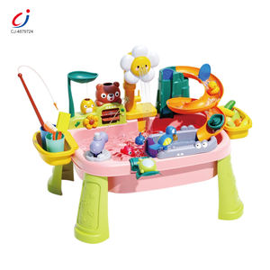 Table <span class=keywords><strong>d</strong></span>'<span class=keywords><strong>eau</strong></span> rose Chengji Play Toy <span class=keywords><strong>pour</strong></span> jeu <span class=keywords><strong>d</strong></span>'imitation, système de circulation <span class=keywords><strong>d</strong></span>'<span class=keywords><strong>eau</strong></span> automatique en forme de tournesol, jouet <span class=keywords><strong>d</strong></span>'évier de cuisine électrique simulé - Product Image 1
