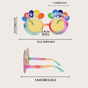 Lunettes d'<span class=keywords><strong>anniversaire</strong></span>, lunettes de soleil joyeux <span class=keywords><strong>anniversaire</strong></span>, lunettes fantaisie <span class=keywords><strong>pour</strong></span> femmes et filles, accessoires de fête - Product Image 2