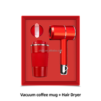 Logo personnalisé Bureau Entreprise Cadeau d'anniversaire Promotionnel Tasse à café + Sèche-cheveux Coffret cadeau de luxe d'entreprise