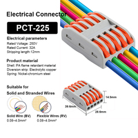 Tuas kawat konektor mur 28-12AWG listrik 2/3/4/5 Port konektor listrik untuk kabel padat dan untai