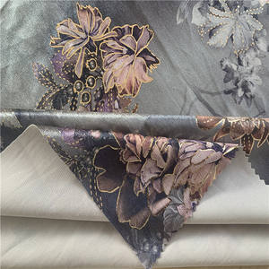 Haute Qualité Personnalisé Couleur Spandex Poly Corée Velours Tissu Stretch Imprimé Robe Matériel - Product Image 3