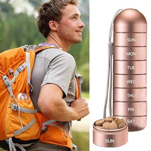 กล่องบรรจุยาที่บ้านทำจากโลหะขนาดใหญ่7ครั้งสำหรับจัดเก็บยาในบ้านทำจากอลูมิเนียมกล่องยาประจำสัปดาห์โลโก้ได้ตามต้องการ - Product Image 4