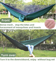 Hamac de camping et de voyage Woqi avec bâche de protection contre la pluie, bâche en nylon et moustiquaire pour l'aventure