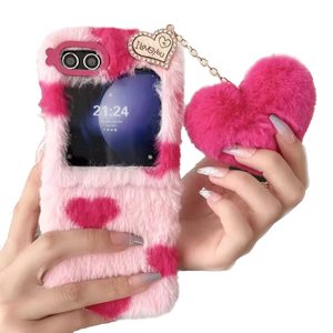Venta caliente Mujeres Niñas Furry Plush Case Fuzzy Fluffy Warm Fur Hair Soft Cover para <span class=keywords><strong>Samsung</strong></span> Z <span class=keywords><strong>Flip</strong></span> <span class=keywords><strong>3</strong></span> 4 5 6 7 Phone Case - Product Image 1