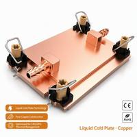 Plaque froide liquide FSW à tubes brasés sous vide, usinée au pistolet, pour refroidissement direct sur puce (D2C) de CPU/GPU pour racks de serveurs IA
