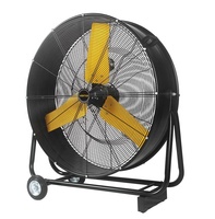 110v 120v 24 "30" 36 "42" haute vitesse roulement industriel inclinable Commercial Portable métal Mobile sol baril tambour ventilateur