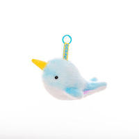 Feiya Adorables jouets en peluche animaux marins porte-clés et pendentifs pour sac à dos : Pieuvre, Hippocampe, Étoile de mer, Narval – Thème Aquarium, Halloween