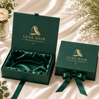 Boîte de luxe pour extensions de cheveux, emballage personnalisé pour perruques, boîte magnétique pour cheveux, fabricant d'emballages cadeaux haut de gamme pour cheveux