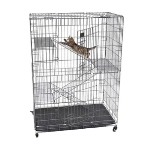 Trasportino Pieghevole in Metallo a 2 Porte per Cani, Gatti e Uccelli, Robusto e Resistente - Product Image 6