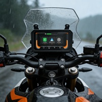 Navigator GPS Sepeda Motor 6 inci dengan Braket Anti-Pencurian Lepas-Pasang Cepat |   Wireless CarPlay & Android Auto |   Tahan Air IP67
