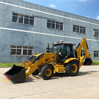 Excavadora de Ruedas Confiable con Retroexcavadora 4x4, Cargador Hidráulico, Cucharón de 1.3m, Motor Yuchai, Bomba Dingfeng, 50-75HP, Alto Momento de Carga, 2 en 1