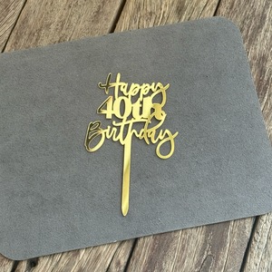 NUEVO Cake Topper Decoraciones Happy 18th 21th 30th 40th 50th 60th 70th Birthday - Product Image 6