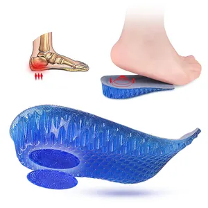 Flexible Plantar Fasciitis Pain Relief Height Increase Insole Comfort Foot Protection Shock Absorption Gel Insoles